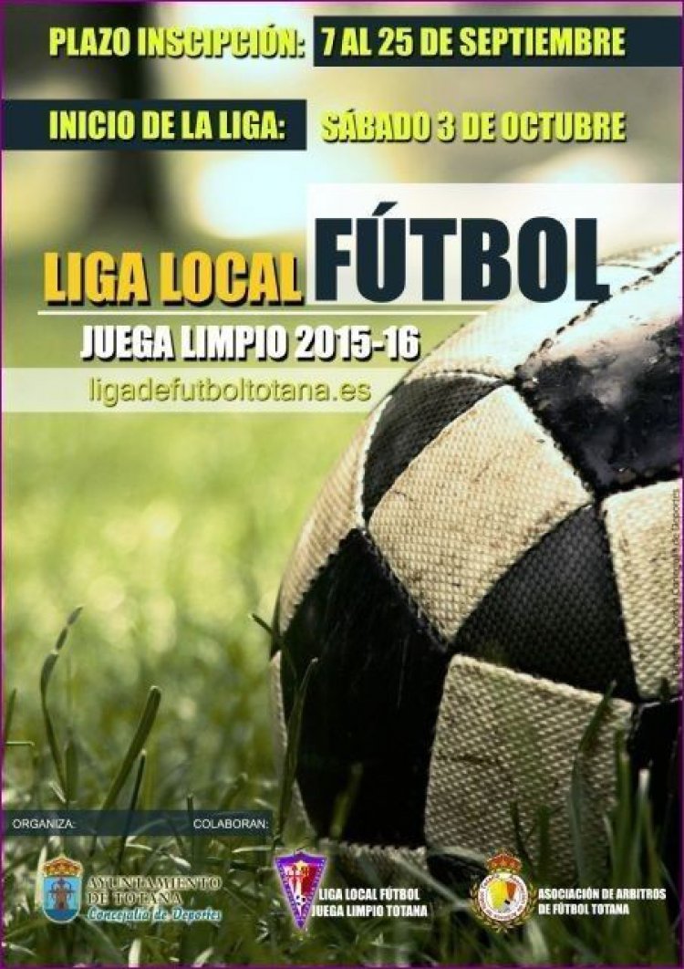 Hoy finaliza el plazo de inscripción para participar en la Liga Local de Fútbol “Juega Limpio”, que comenzará el primer fin de semana de octubre con un máximo de 16 equipos