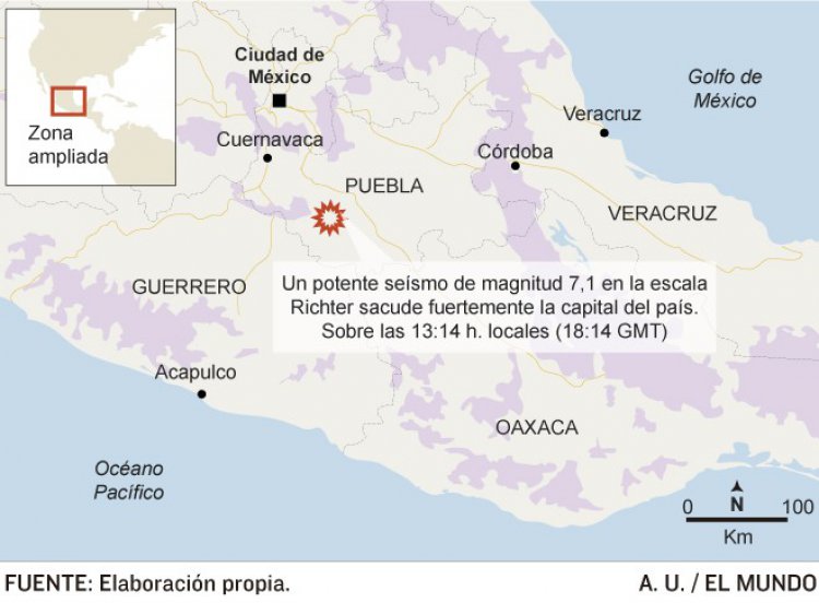 Al menos 225 muertos tras el fuerte terremoto en México