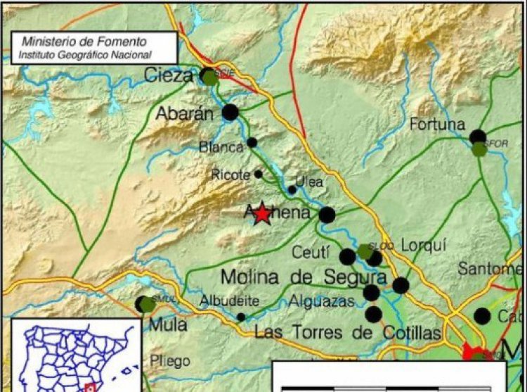 Un terremoto de 3 grados sacude el Valle de Ricote y Mula