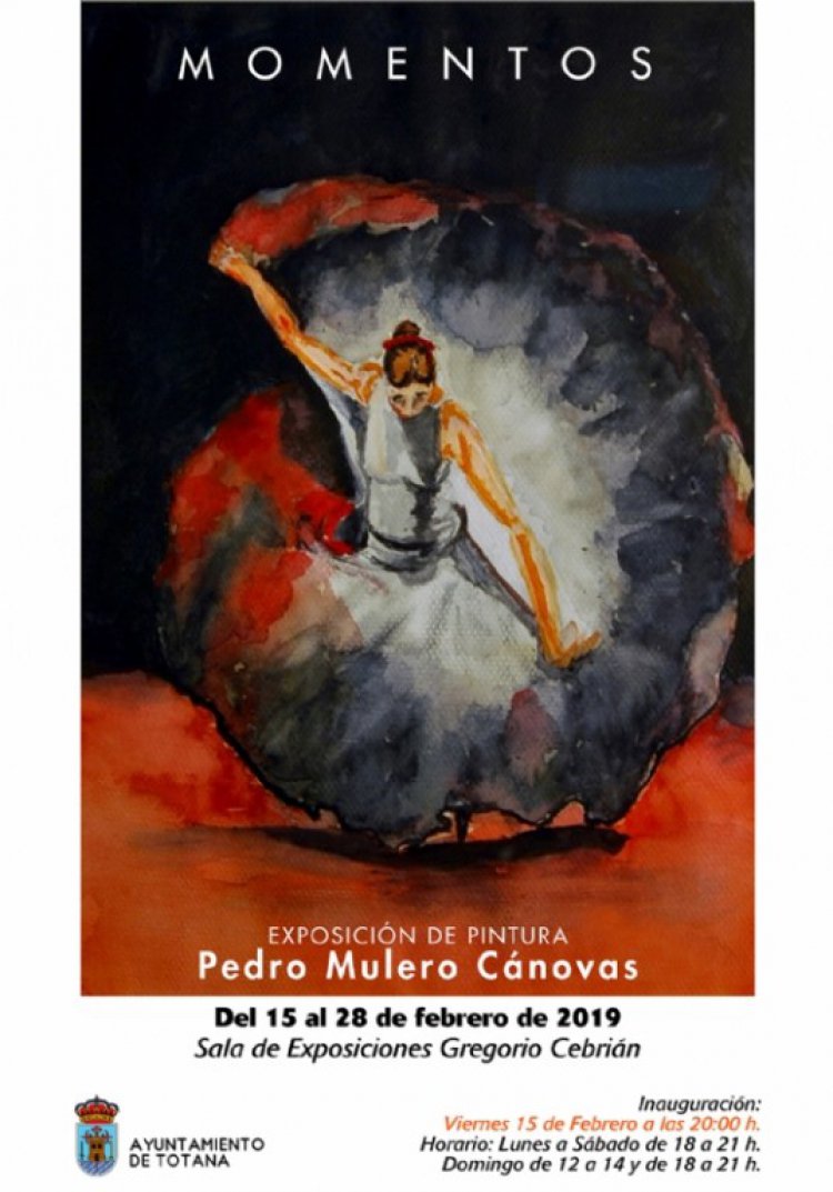 Mañana se inaugura la exposición de pintura titulada “Momentos”, de Pedro Mulero Cánovas, en la sala “Gregorio Cebrián”