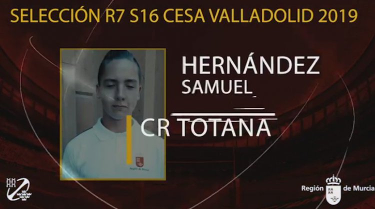 El totanero Samuel Hernández estará con la Selección Murciana de Rugby Sub-16, en el Campeonato de España en Valladolid