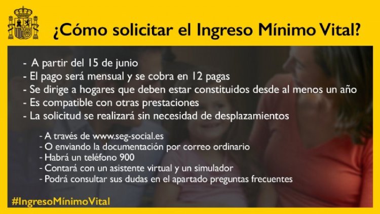El Ingreso Mínimo Vital es una renta básica dispuesta por el Gobierno de España que busca ayudar a las familias con menos ingresos, y se puede solicitar a partir del 15 de junio