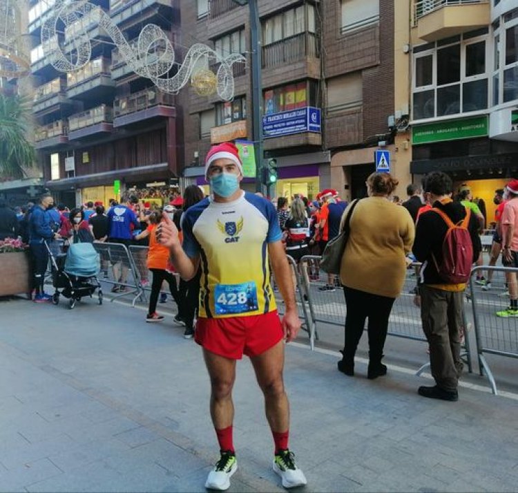 Miguel Ángel Del Vals, "Michi", despidió el año participando en la San Silvestre Ciudad de Lorca.