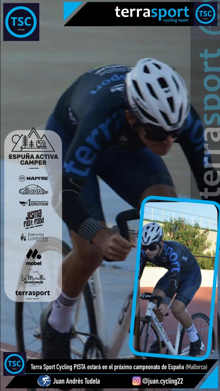 El totanero Juan Andres Tudela, del Terra Sport Cycling, estará presente en el CAMPEONATO DE ESPAÑA de PISTA en el Madison Palma de Mallorca