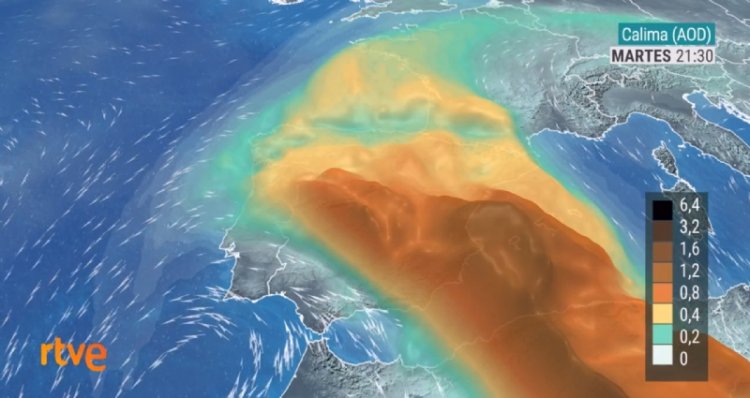 Debido a la intrusión de polvo sahariano, la previsión de #Meteorología este martes es de emisiones de PM10 en la #RegióndeMurcia cuatro veces más altas de las recomendadas por la Organización Mundial de la Salud.