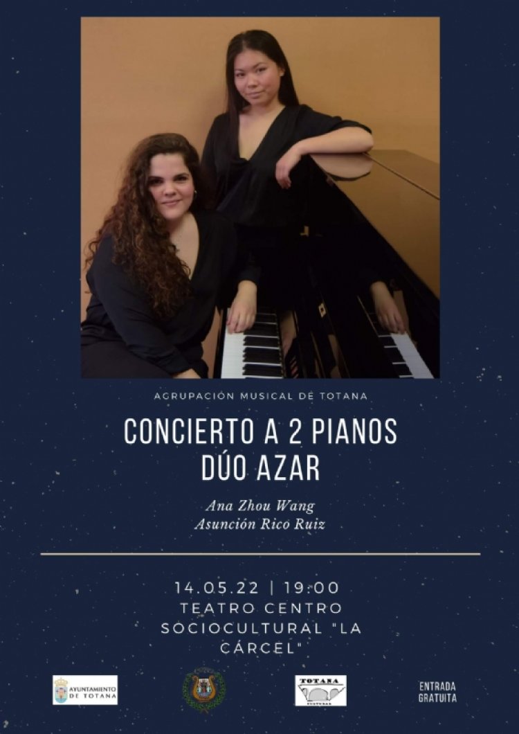El programa "Mayo Cultural" prosigue este fin de semana con el Concierto a dos Pianos del Grupo Azar, en el Teatro Ginés Rosa