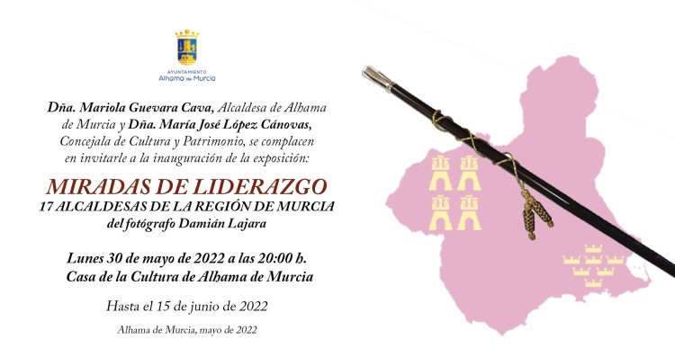 Este lunes se inaugura la exposición 'Miradas de liderazgo. 17 Alcaldesas de la Región de Murcia' del fotógrafo Damián Lajara. Se podrá visitar hasta el 15 de junio.