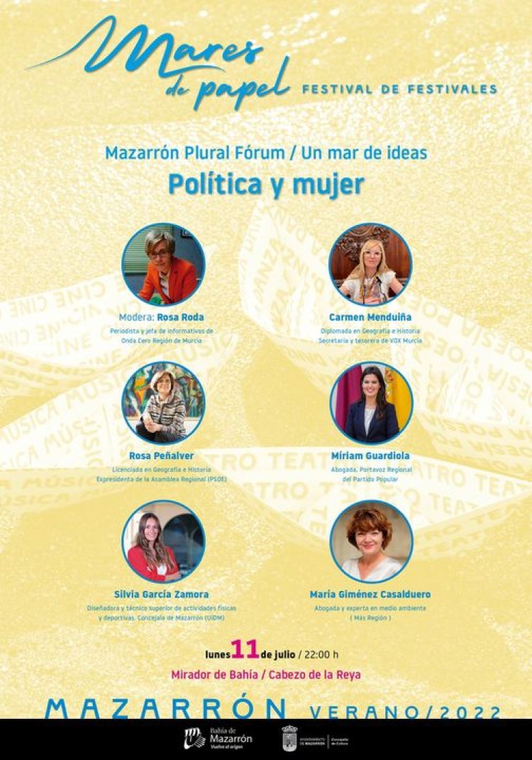 “Mazarrón Plural Fórum, un mar de ideas”, el ciclo político que llega a Mares de Papel el próximo lunes 11 de julio