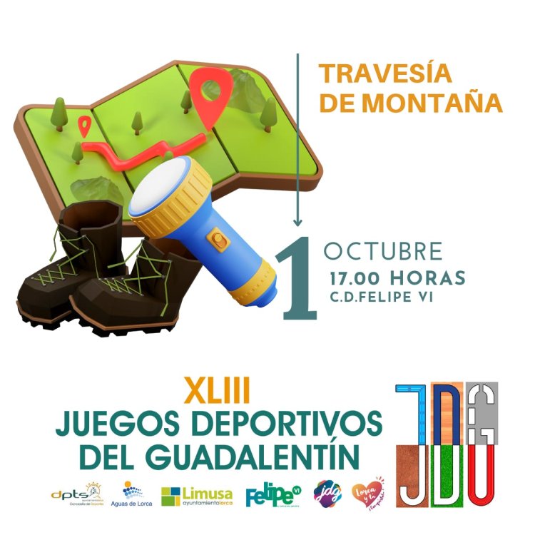 La 43º edición de la Travesía Nocturna de Montaña de los Juegos Deportivos del Guadalentín tendrá lugar los próximos días 1 y 2 de octubre