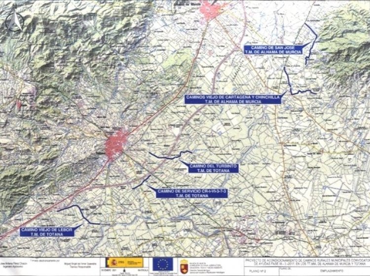 La Comunidad Autónoma acondicionará los caminos rurales del Turbinto, Camino Viejo de Lébor y Camino de Servicio CR-t-VI-3-7-3