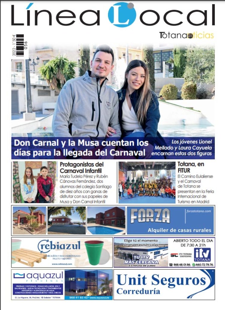 Nuevo ejemplar de Línea Local Totana Noticias, esta vez con marcado protagonismo del Carnaval en sus páginas.