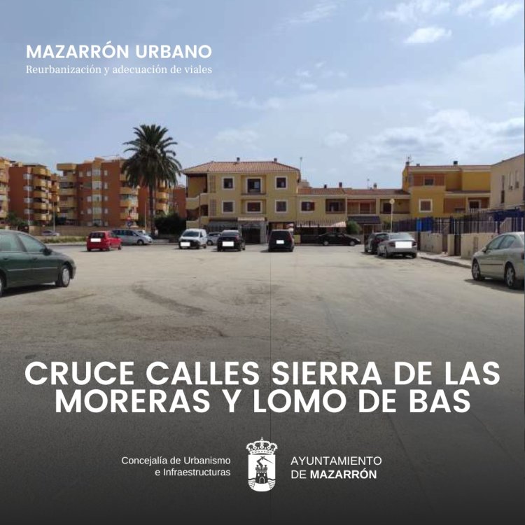El plan de reurbanización MazarrónUrbano llega a Bahía con la adjudicación de las obras de pavimentación y encauzamiento de aguas pluviales en el cruce de las calles Sierra de las Moreras y Lomo de Bas.